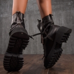 Toxic Leather Boots, Black Color