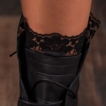Passport Boots With Lace, Black Color