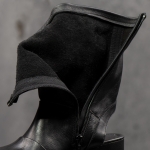 On Top Peep Toe Ankle Boots, Black Color