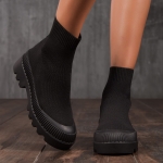 Selena Sock Boots, Black Color