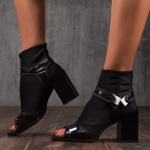 Darby Peep-Toe Boots, Black Color