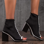 Sierra Heeled Boots, Black Color