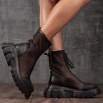 Dystopia Mesh Boots, Black Color