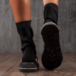 Domain Open-Toe Boots, Black Color