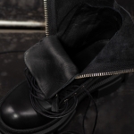 Cascade Leather Boots, Black Color