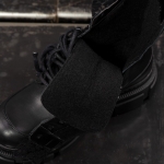 Original Boots With Lace Trim, Black Color