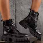 Element Leather Boots, Black Color