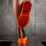 Aura Sock Boots, Orange Color