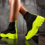 Aura Sock Boots, Green Color