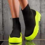 Aura Sock Boots, Yellow Color