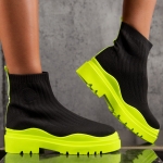 Aura Sock Boots, Yellow Color