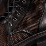 Lea Net Boots, Black Color