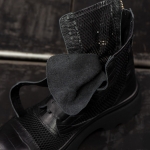 Black Cherry Net Boots, Black Color