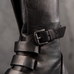 Cassis Leather Boots, Black Color