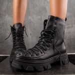 Dark Storm Lace-Up Boots, Black Color