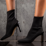 Tiramisu Sock Boots, Black Color