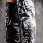Rihanna Graphic Boots, Black Color