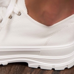 Lyra Fabric Sneakers, White Color