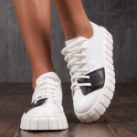 Battle Leather Sneakers, White Color