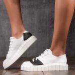 Battle Leather Sneakers, White Color