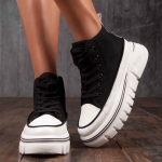 Arizona Chunky-Sole Sneakers, Black Color