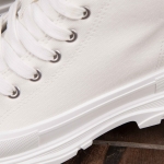 Panama High-Top Sneakers, White Color