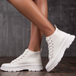 Panama High-Top Sneakers, White Color