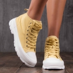 Sundae High-Top Sneakers, Yellow Color