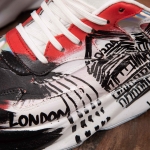 London Leather Sneakers, Red Color