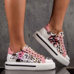 Pop Art Graphic Sneakers, White Color