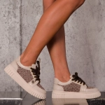 Figures Sneakers, Beige Color