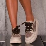 Figures Sneakers, Beige Color
