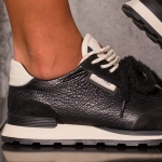 Feather Sneakers, Black Color