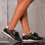 Feather Sneakers, Black Color