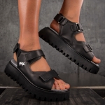 Rocket Leather Sandals, Black Color