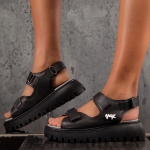 Rocket Leather Sandals, Black Color