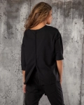 Sterling Top With Back Accent, Black Color