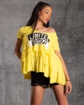 Moonlight Frill Top, Yellow Color