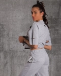 Almira Short-Sleeve Sweatshirt, Grey Color