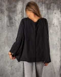 Rosemary Top With Back Detail, Black Color