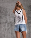 Citrus Tank Top, White Color