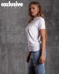 Bright Side Studded T-Shirt, White Color