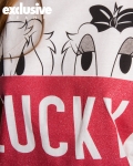 Lucky T-Shirt With Glitter, White Color