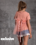 Volantes Top With Tulle Detail, Pink Color
