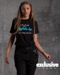 Love Songs T-Shirt With Iridescent Details, Black Color