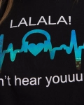 Love Songs T-Shirt With Iridescent Details, Black Color