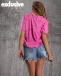Porte Distressed T-Shirt, Pink Color