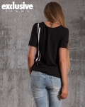 La Villa Short-Sleeve Top, Black Color