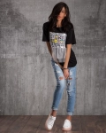 Elegancia T-Shirt With Tulle, White Color