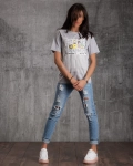 Elegancia T-Shirt With Tulle, White Color